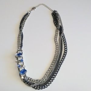 Steampunk Gothic Boho Multiple Chain Necklace